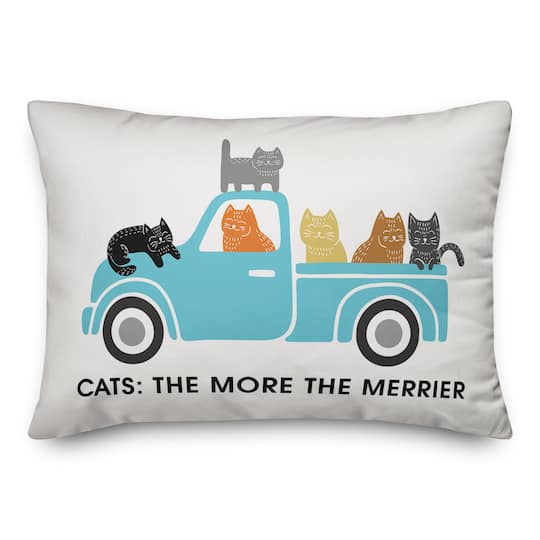 Cats, the More the Merrier Throw Pillow